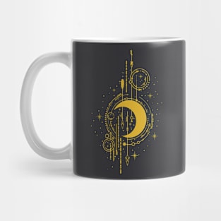 Vintage Celestial Mystical Crescent Moon Mug